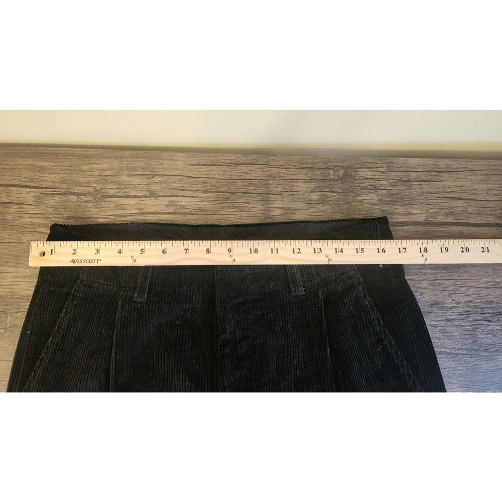 Madewell Mens Black Corduroy Straight Leg Pleated Trousers‎ Size 30X31 NWT